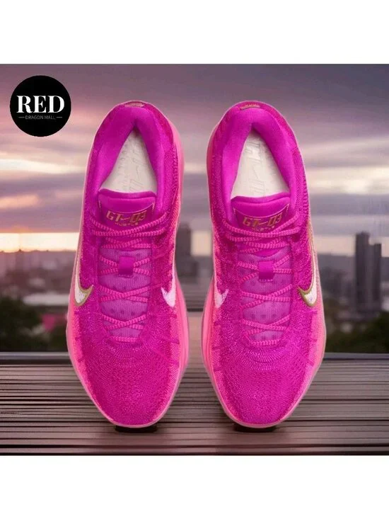 Nike G.T. Hustle 3 Hyper Pink White Vivid Grape Shoes HV2000-601 - Women's 11 - Picture 3 of 10